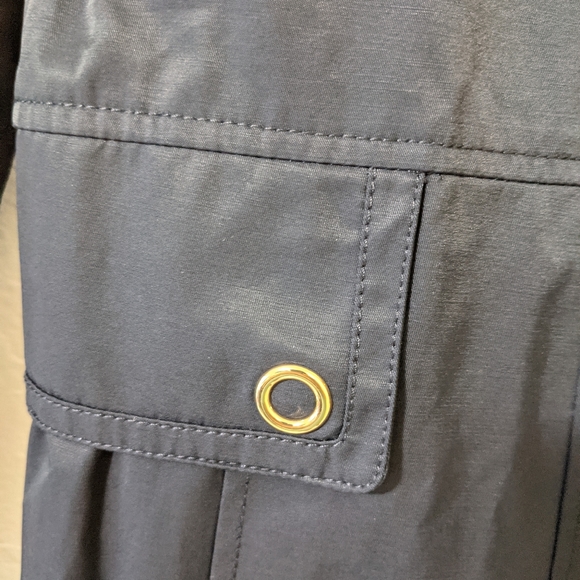 NWOT Anne Klein Large Navy Water Resistant Coat - Picture 3 of 6